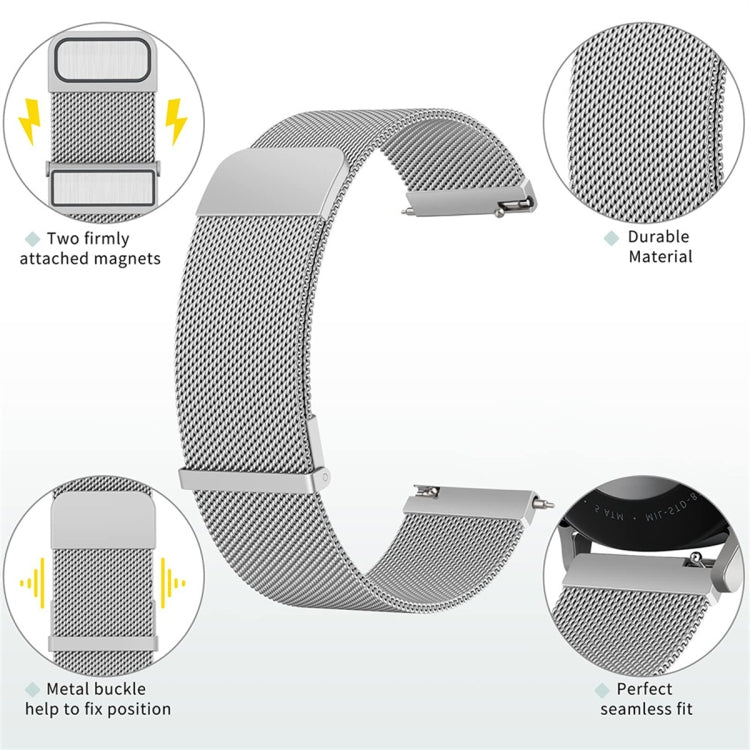 For Huawei Watch GT3 SE Milan Double Magnetic Steel Mesh Watch Band(Gray) - Watch Bands by PMC TechLife | Online Shopping South Africa | PMC TechLife
