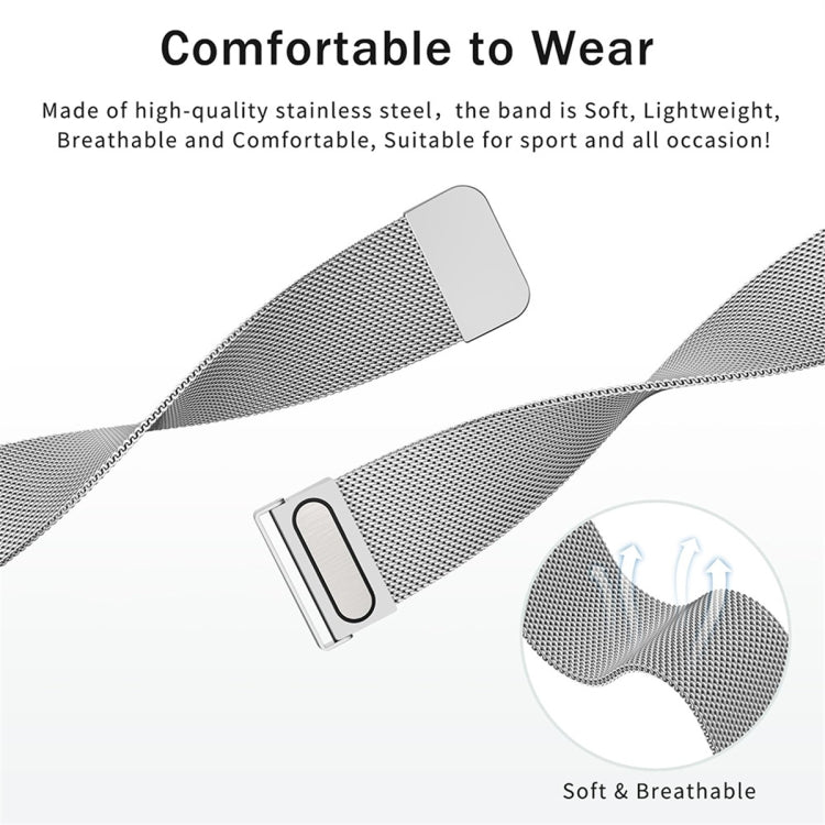 For Huawei Watch GT2 Pro / GT2 46mm Milan Double Magnetic Steel Mesh Watch Band(Gray) - Watch Bands by PMC TechLife | Online Shopping South Africa | PMC TechLife | Buy Now Pay Later Mobicred