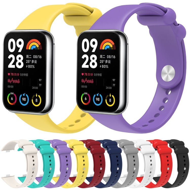 For Xiaomi Mi Band 8 Pro Solid Color Reverse Buckle Silicone Watch Band(Red) - Watch Bands by PMC TechLife | Online Shopping South Africa | PMC TechLife