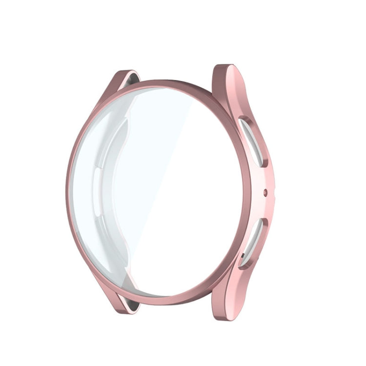 For Samsung Galaxy Watch6 44mm ENKAY Hat-Prince Full Coverage Electroplated Soft TPU Case with Screen Protection(Pink) - Watch Cases by ENKAY | Online Shopping South Africa | PMC Jewellery