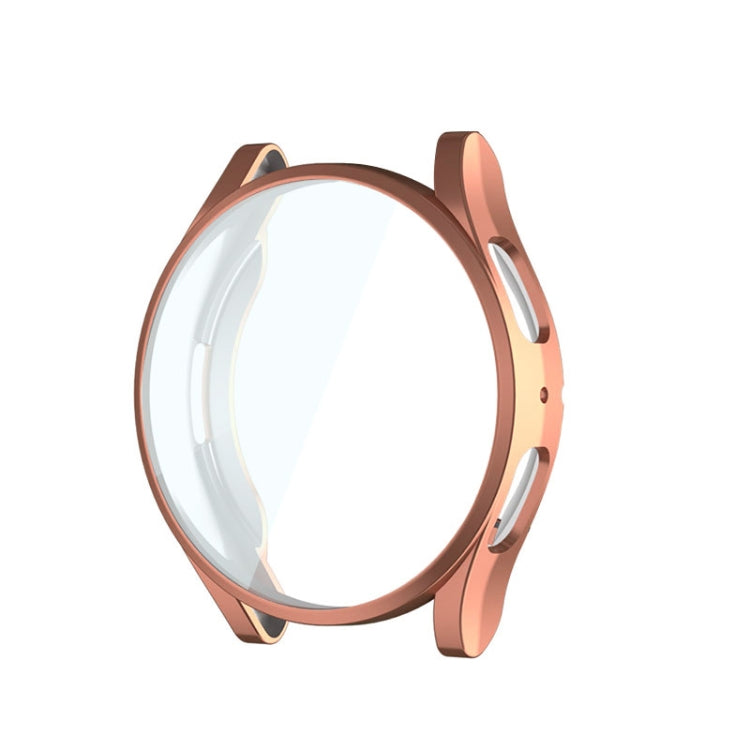 For Samsung Galaxy Watch6 44mm ENKAY Hat-Prince Full Coverage Electroplated Soft TPU Case with Screen Protection(Rose Gold) - Watch Cases by ENKAY | Online Shopping South Africa | PMC Jewellery