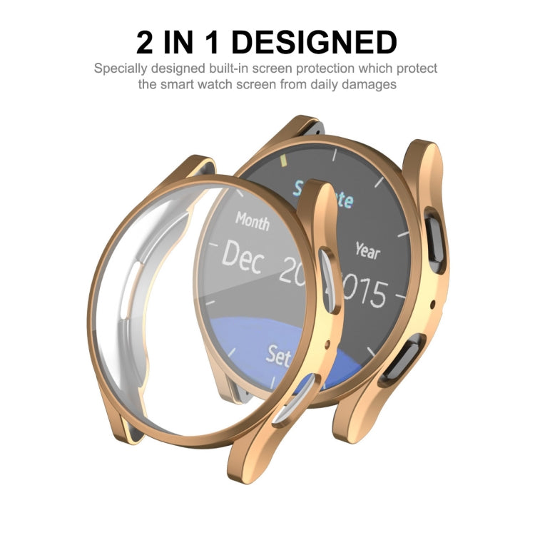 For Samsung Galaxy Watch6 40mm ENKAY Hat-Prince Full Coverage Electroplated Soft TPU Case with Screen Protection(Rose Gold) - Watch Cases by ENKAY | Online Shopping South Africa | PMC TechLife