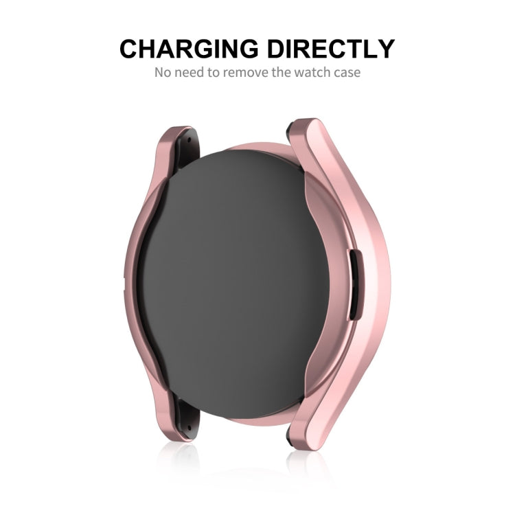 For Samsung Galaxy Watch6 44mm ENKAY Hat-Prince Full Coverage Electroplated Soft TPU Case with Screen Protection(Silver) - Watch Cases by ENKAY | Online Shopping South Africa | PMC TechLife