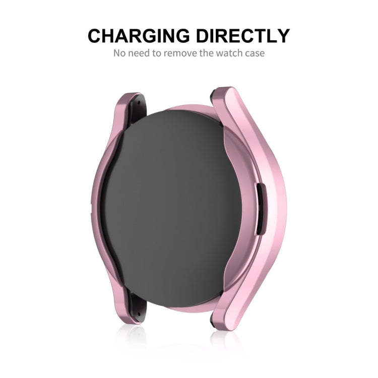 For Samsung Galaxy Watch6 Classic 43mm ENKAY Hat-Prince Electroplated Soft TPU Case + 0.2mm 9H Glass Screen Protector(Pink) - Watch Cases by ENKAY | Online Shopping South Africa | PMC Jewellery