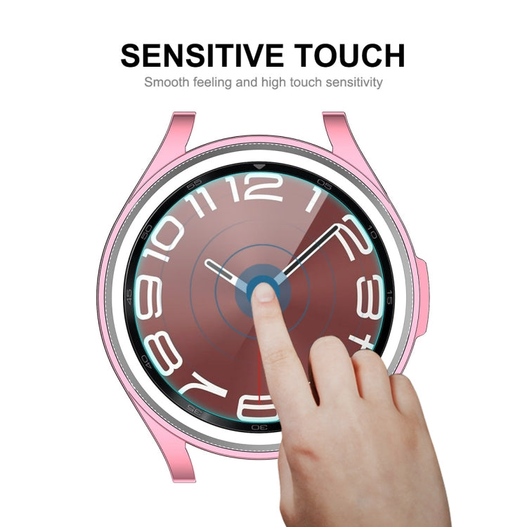 For Samsung Galaxy Watch6 Classic 43mm ENKAY Hat-Prince Electroplated Soft TPU Case + 0.2mm 9H Glass Screen Protector(Black) - Watch Cases by ENKAY | Online Shopping South Africa | PMC TechLife | Buy Now Pay Later Mobicred