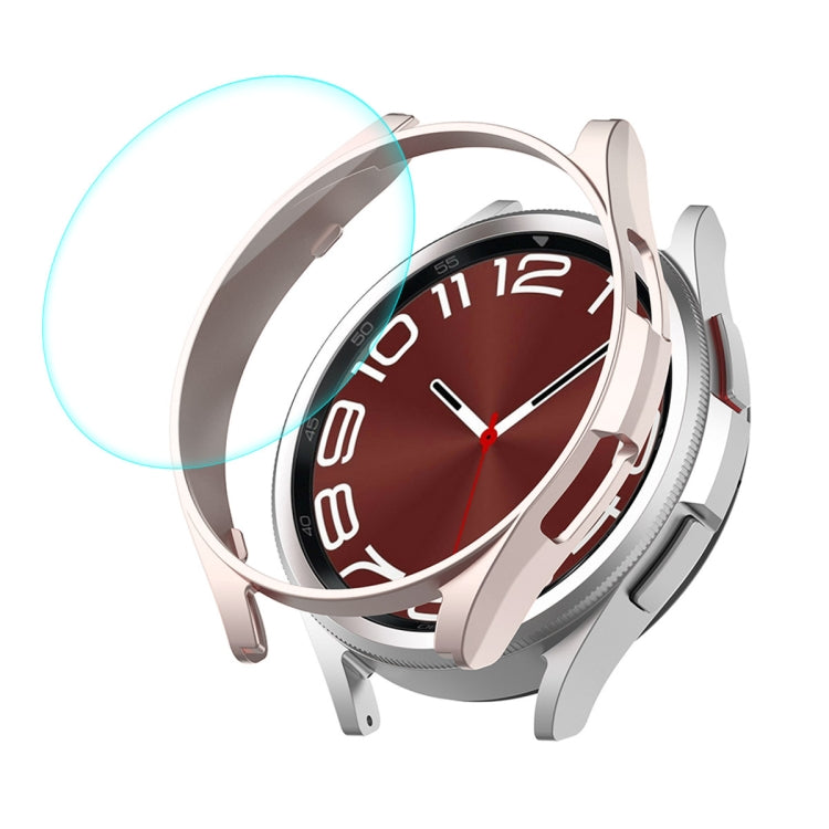 For Samsung Galaxy Watch6 Classic 47mm ENKAY Hat-Prince Electroplated Hard PC Case + 0.2mm 9H Glass Screen Protector(Starlight Color) - Watch Cases by ENKAY | Online Shopping South Africa | PMC TechLife