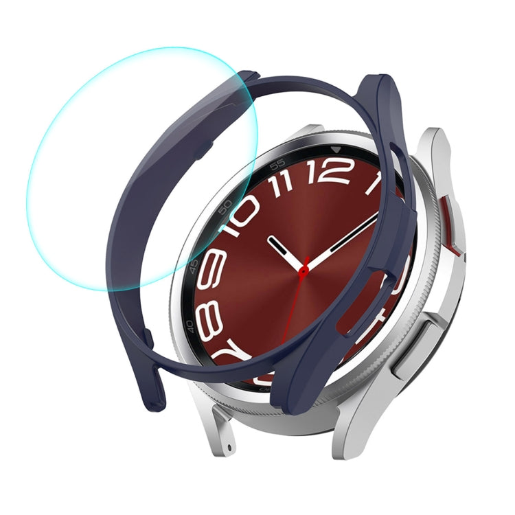 For Samsung Galaxy Watch6 Classic 43mm ENKAY Hat-Prince Electroplated Hard PC Case + 0.2mm 9H Glass Screen Protector(Dark Blue) - free shipping - PMC TechLife - Order now!
