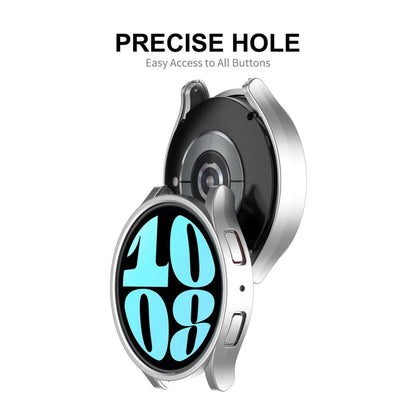 For Samsung Galaxy Watch6 40mm ENKAY Hat-Prince Electroplated Hard PC Case + 0.2mm 9H Glass Screen Protector(Black) - Watch Cases by ENKAY | Online Shopping South Africa | PMC Jewellery