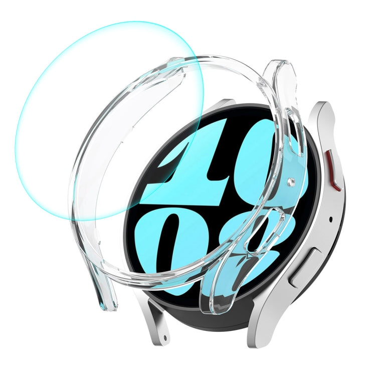 For Samsung Galaxy Watch6 44mm ENKAY Hat-Prince Electroplated Hard PC Case + 0.2mm 9H Glass Screen Protector(Transparent) - Watch Cases by ENKAY | Online Shopping South Africa | PMC TechLife