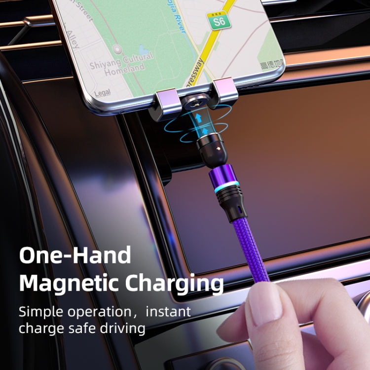ENKAY 3 in 1 2.4A USB to Type-C / 8 Pin / Micro USB Magnetic 540 Degrees Rotating Charging Cable, Length:1m(Red) - Charging Cable & Head by ENKAY | Online Shopping South Africa | PMC TechLife | Buy Now Pay Later Mobicred