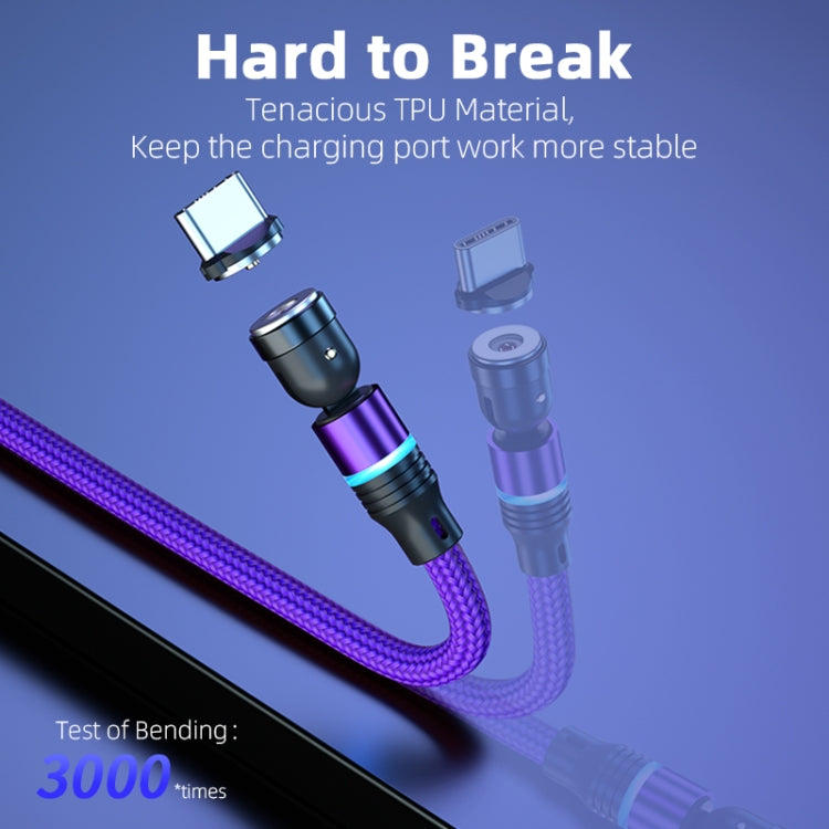 ENKAY 3 in 1 2.4A USB to Type-C / 8 Pin / Micro USB Magnetic 540 Degrees Rotating Charging Cable, Length:1m(Red) - Charging Cable & Head by ENKAY | Online Shopping South Africa | PMC TechLife | Buy Now Pay Later Mobicred
