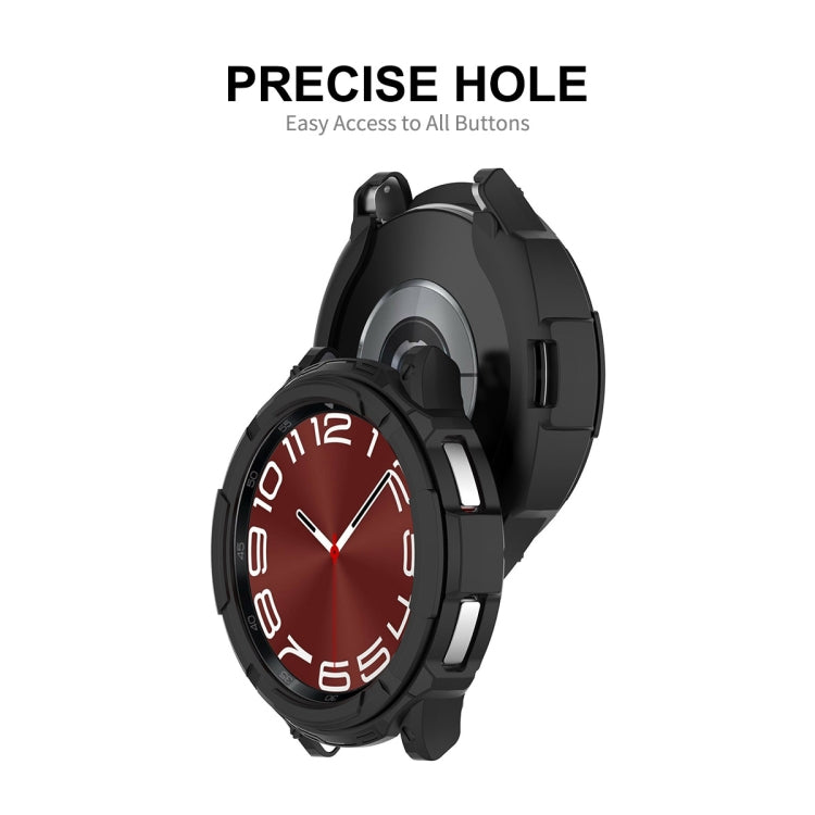 For Samsung Galaxy Watch6 Classic 47mm ENKAY Hat-Prince 2 in 1 TPU Armor Watch Case + 0.2mm 9H Tempered Glass Screen Protector(Red) - Watch Cases by ENKAY | Online Shopping South Africa | PMC TechLife