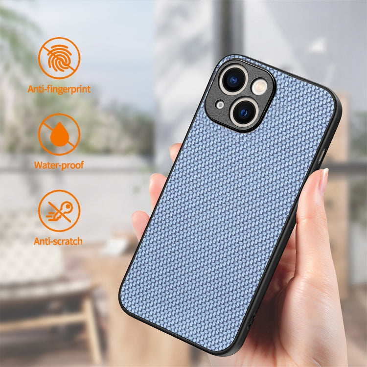 For iPhone 15 ENKAY Fiber Leather Skin PC Phone Case with High Aluminum-silicon Glass Film(Green) - iPhone 15 Cases by ENKAY | Online Shopping South Africa | PMC TechLife | Buy Now Pay Later Mobicred