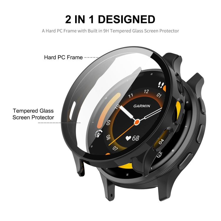 Compatible with Garmin Venu 3 ENKAY Hat-Prince Full Coverage PC + Tempered Glass Film Integrated Watch Case(Ivory White) - Watch Cases by ENKAY | Online Shopping South Africa | PMC TechLife | Buy Now Pay Later Mobicred