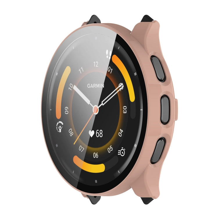 Compatible with Garmin Venu 3S ENKAY Hat-Prince Full Coverage PC + Tempered Glass Film Integrated Watch Case(Pink) - Watch Cases by ENKAY | Online Shopping South Africa | PMC TechLife | Buy Now Pay Later Mobicred