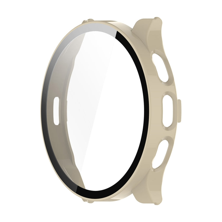 Compatible with Garmin Venu 3S ENKAY Hat-Prince Full Coverage PC + Tempered Glass Film Integrated Watch Case(Ivory White) - Watch Cases by ENKAY | Online Shopping South Africa | PMC TechLife | Buy Now Pay Later Mobicred