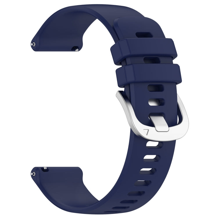 Compatible with Garmin Venu / Venu SQ Liquid Glossy Silver Buckle Silicone Watch Band(Dark Blue) - free shipping - PMC TechLife - Order now!