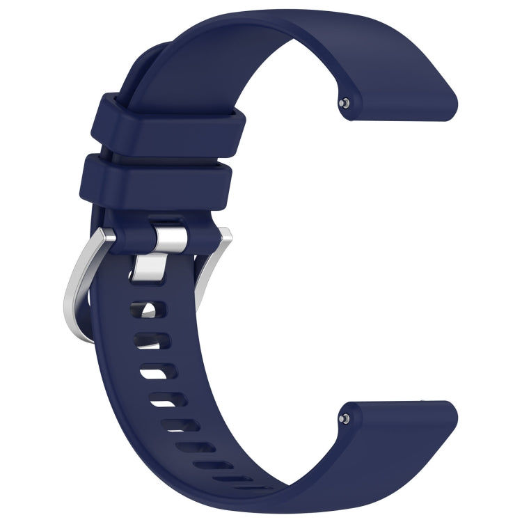 Compatible with Garmin Venu / Venu SQ Liquid Glossy Silver Buckle Silicone Watch Band(Dark Blue) - free shipping - PMC TechLife - Order now!