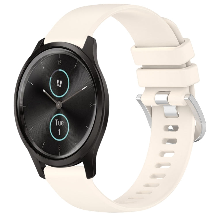 Compatible with Garmin VivoMove Style / Vivomove Liquid Glossy Silver Buckle Silicone Watch Band(Starlight) - Watch Bands by PMC TechLife | Online Shopping South Africa | PMC TechLife | Buy Now Pay Later Mobicred