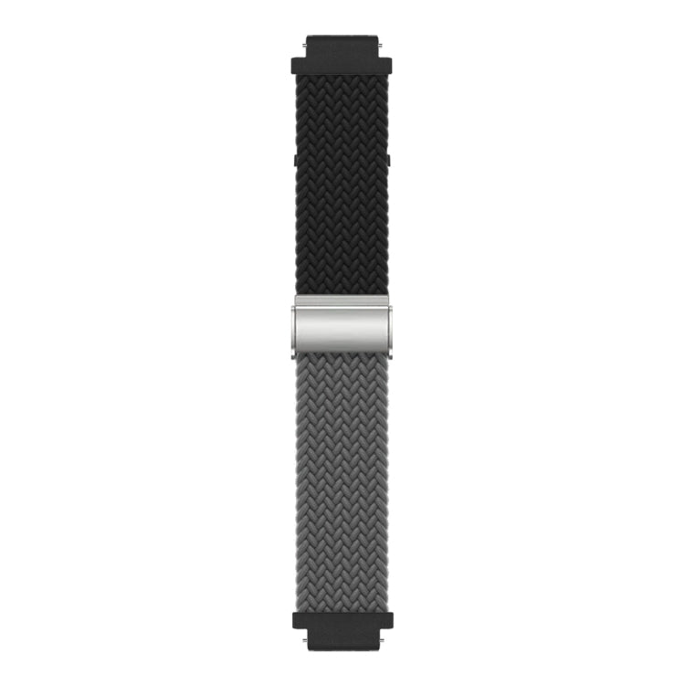 For Huawei Watch GT4 41mm Integrated Buckle Braided Nylon Watch Band(Black+Grey) - Watch Bands by PMC TechLife | Online Shopping South Africa | PMC TechLife