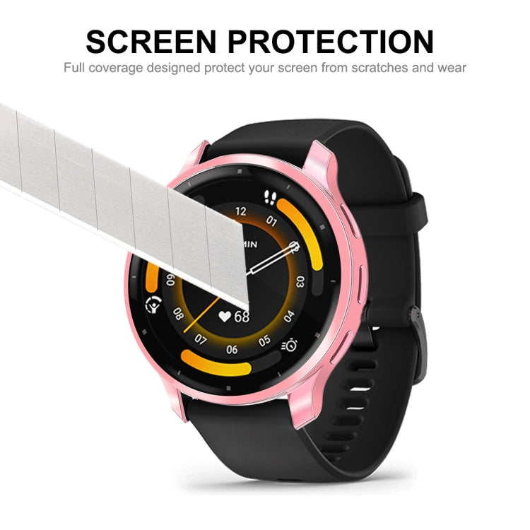 For Garmin Venu 3 ENKAY Hat-Prince Full Coverage Electroplated TPU Watch Case with Screen Protection(Pink) - Watch Cases by ENKAY | Online Shopping South Africa | PMC Jewellery