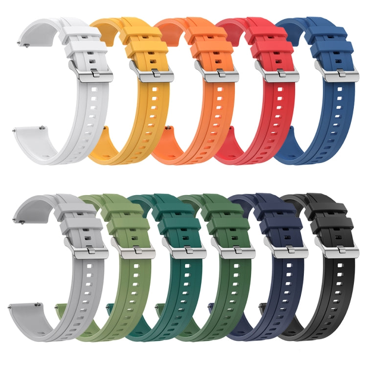 For Huawei Watch GT4 41mm Tire Pattern Silver Buckle Silicone Watch Band(Black) - Watch Bands by PMC TechLife | Online Shopping South Africa | PMC TechLife