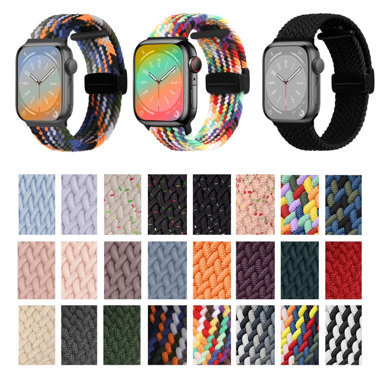 For Apple Watch Ultra 49mm Nylon Woven Magnetic Fold Buckle Watch Band(Milk Tea Color) - Watch Bands by PMC TechLife | Online Shopping South Africa | PMC TechLife