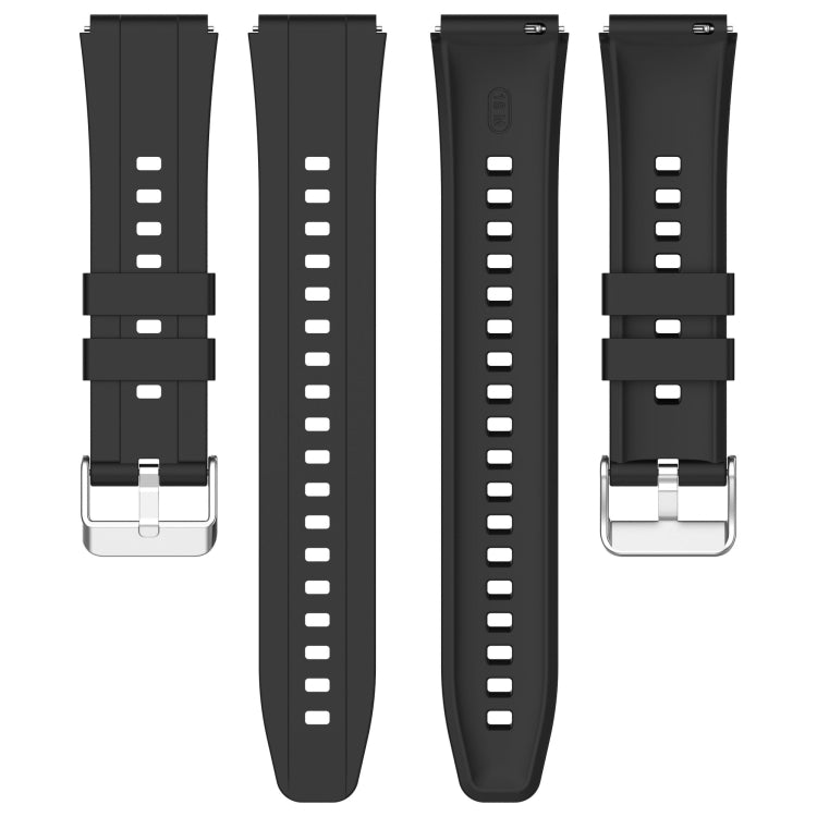 For Huawei Watch GT4 41mm Official Steps Style Silver Buckle Silicone Watch Band(Gray) - Watch Bands by PMC TechLife | Online Shopping South Africa | PMC TechLife