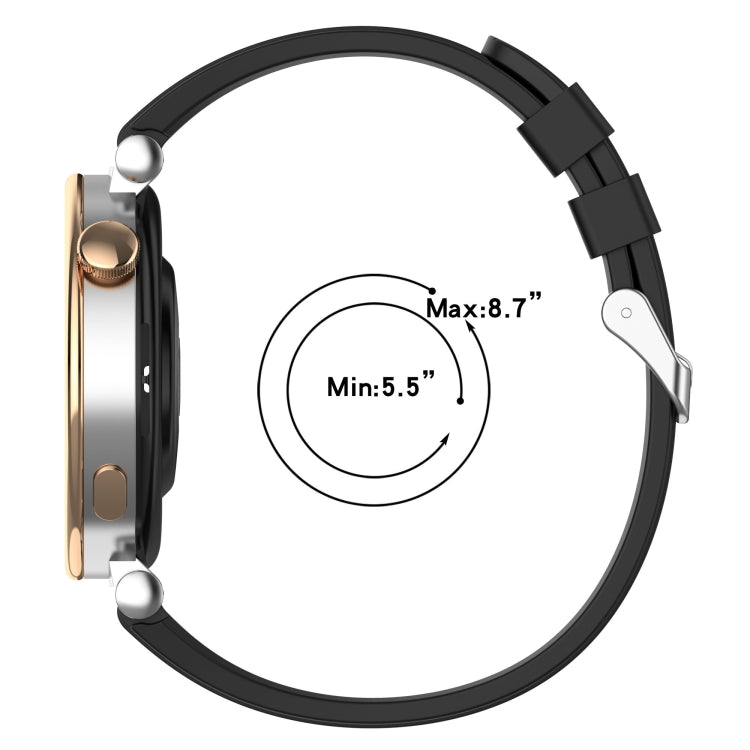 For Huawei Watch GT4 41mm Official Steps Style Silver Buckle Silicone Watch Band(Gray) - Watch Bands by PMC TechLife | Online Shopping South Africa | PMC TechLife