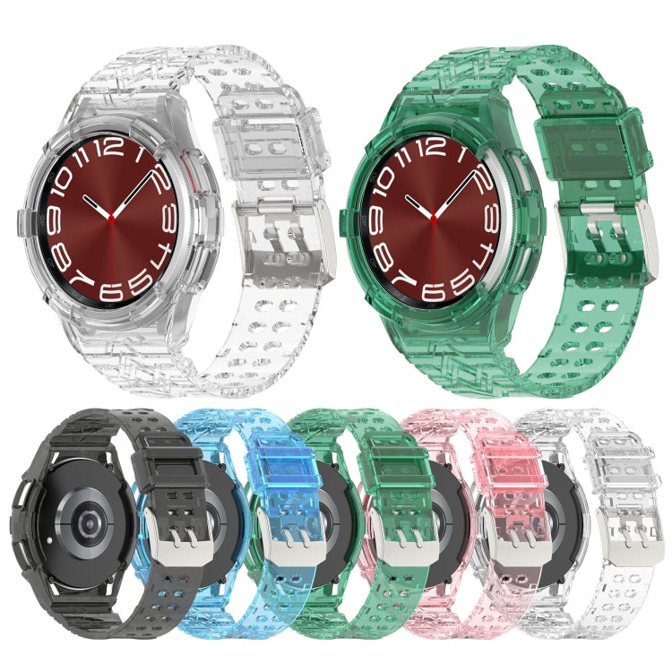 For Samsung Galaxy Watch6 Classic 47mm  R960 Glacier TPU Integrated Watch Band(Black) - Watch Bands by PMC TechLife | Online Shopping South Africa | PMC TechLife