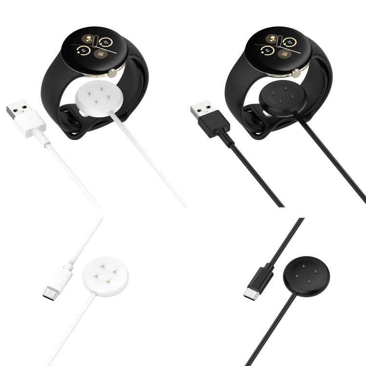 For Google Pixel Watch 2 USB Interface Smart Watch Charging Cable, Length: 1m(White) - Other by PMC TechLife | Online Shopping South Africa | PMC TechLife