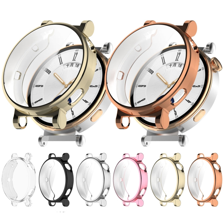 For Huawei Watch GT4 46mm Full Coverage TPU Electroplated Watch Protective Case(Pink) - Watch Cases by PMC TechLife | Online Shopping South Africa | PMC TechLife