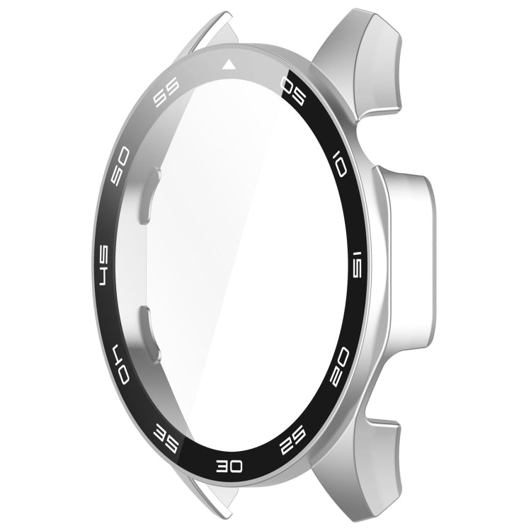 For Huawei Watch GT 4 46mm PC + Tempered Glass Integrated Watch Protective Case with Graduated Dial(Silver) - Watch Cases by PMC TechLife | Online Shopping South Africa | PMC TechLife