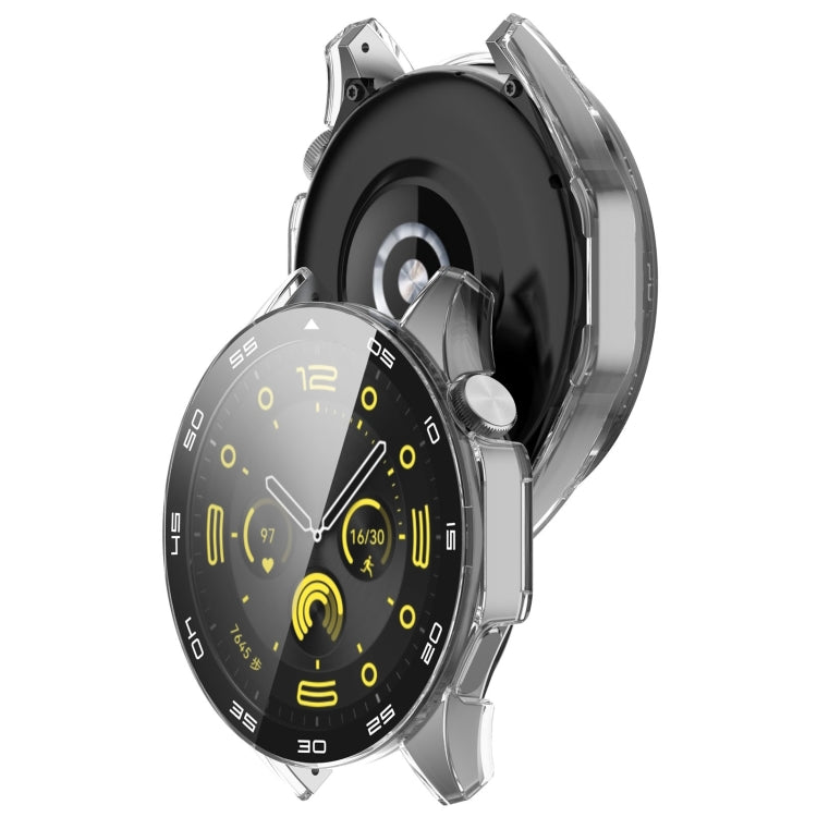 For Huawei Watch GT 4 46mm PC + Tempered Glass Integrated Watch Protective Case with Graduated Dial(Transparent) - Watch Cases by PMC TechLife | Online Shopping South Africa | PMC TechLife