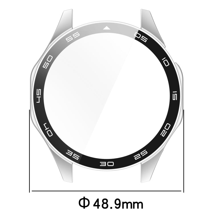 For Huawei Watch GT 4 46mm PC + Tempered Glass Integrated Watch Protective Case with Graduated Dial(Black) - Watch Cases by PMC TechLife | Online Shopping South Africa | PMC TechLife
