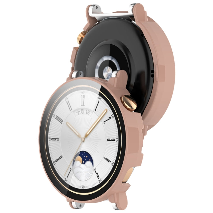For Huawei Watch GT4 41mm PC+Tempered Glass Integrated Smart Watch Case(Pink) - Watch Cases by PMC TechLife | Online Shopping South Africa | PMC TechLife
