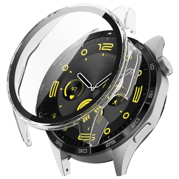 For Huawei Watch GT4 46mm PC+Tempered Glass Integrated Smart Watch Case(Transparent) - Watch Cases by PMC TechLife | Online Shopping South Africa | PMC TechLife