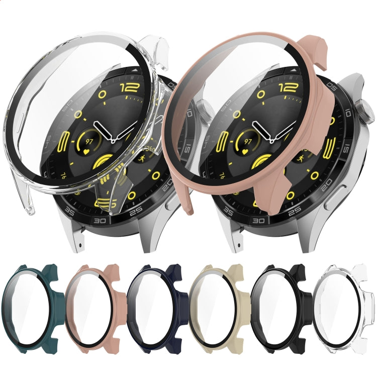 For Huawei Watch GT4 46mm PC+Tempered Glass Integrated Smart Watch Case(Green) - Watch Cases by PMC TechLife | Online Shopping South Africa | PMC TechLife