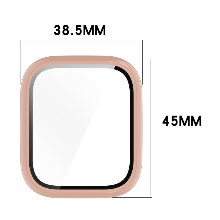 For Amazfit Aactive PC Integrated Tempered Glass Watch Case(Ivory White) - Watch Cases by PMC TechLife | Online Shopping South Africa | PMC TechLife