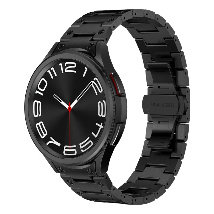 For Samsung Galaxy Watch 5 Pro Dual Circle Curved Connection Stainless Steel Watch Band(Black) - free shipping - PMC TechLife - Order now!
