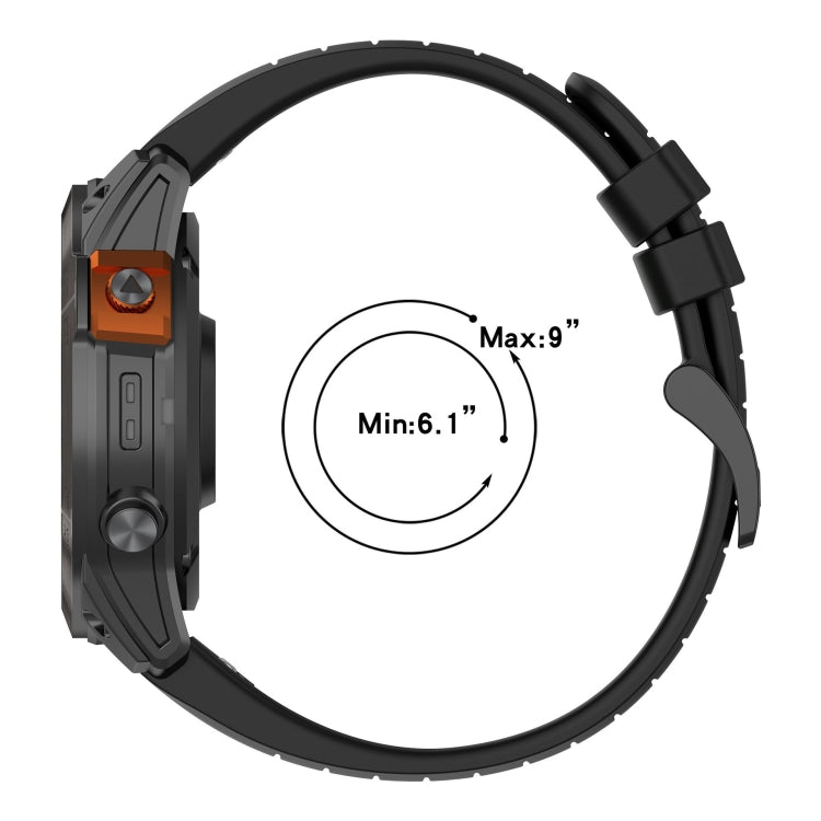 Compatible with Garmin Approach S62 22mm Quick Release Silicone Watch Band(Black) - Watch Bands by PMC TechLife | Online Shopping South Africa | PMC TechLife | Buy Now Pay Later Mobicred
