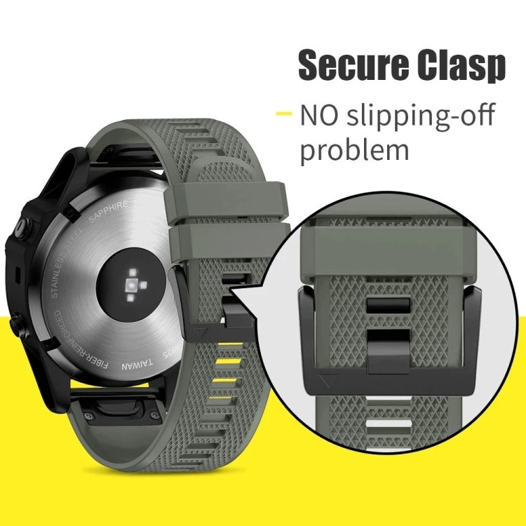 Compatible with Garmin Approach S62 22mm Quick Release Silicone Watch Band(Black) - Watch Bands by PMC TechLife | Online Shopping South Africa | PMC TechLife | Buy Now Pay Later Mobicred