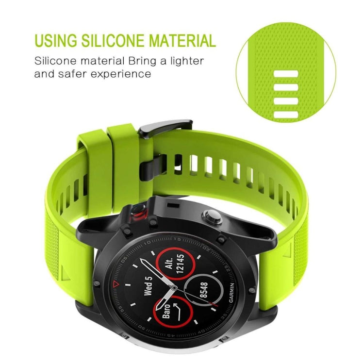 Compatible with Garmin Approach S62 22mm Quick Release Silicone Watch Band(Black) - Watch Bands by PMC TechLife | Online Shopping South Africa | PMC TechLife | Buy Now Pay Later Mobicred