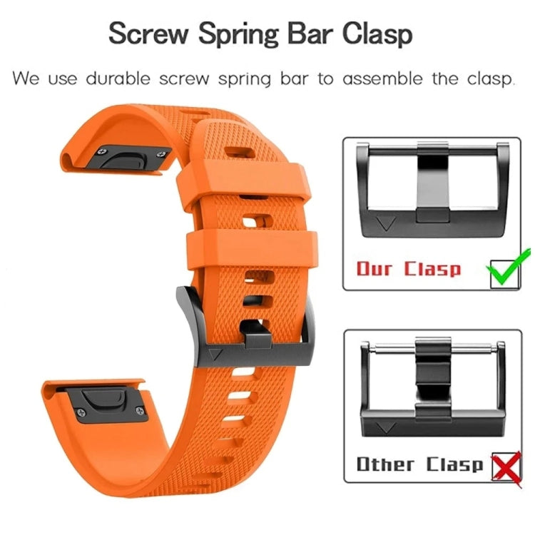 Compatible with Garmin Approach S62 22mm Quick Release Silicone Watch Band(Black) - Watch Bands by PMC TechLife | Online Shopping South Africa | PMC TechLife | Buy Now Pay Later Mobicred