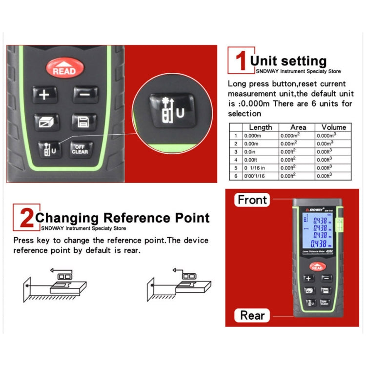 SNDWAY Range Finder Laser Handheld Range Finder SW-T100 - Laser Rangefinder by SNDWAY | Online Shopping South Africa | PMC Jewellery