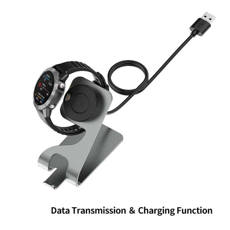 JUNSUNMAY Compatible with Garmin Venu 3 / Venu 3S USB Port Aluminum Alloy Watch Charger Holder, Length: 1.5m(Grey) - Charger by JUNSUNMAY | Online Shopping South Africa | PMC TechLife | Buy Now Pay Later Mobicred