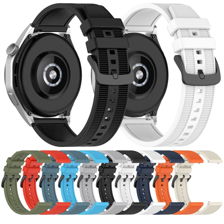 For Huawei Watch Ultimate 22mm Textured Silicone Solid Color Watch Band(White) - Watch Bands by PMC TechLife | Online Shopping South Africa | PMC TechLife