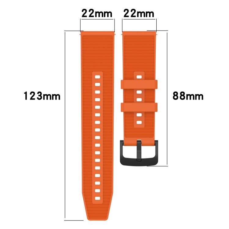 For Huawei Watch Ultimate 22mm Textured Silicone Solid Color Watch Band(White) - Watch Bands by PMC TechLife | Online Shopping South Africa | PMC TechLife