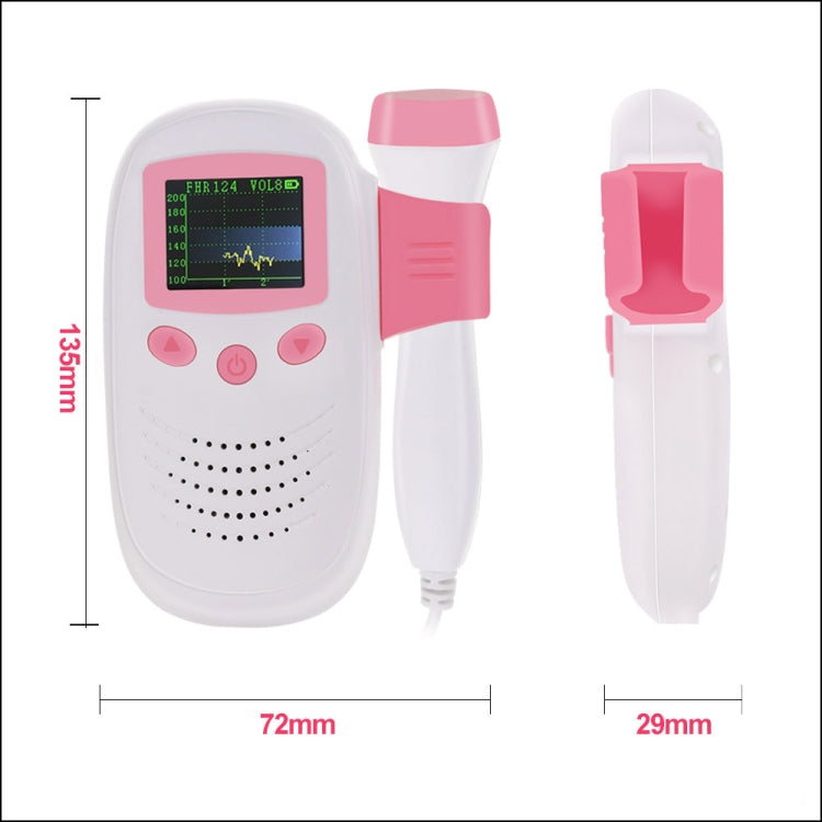RZ-100S9 LED Fetal Doppler Ultrasound Sound Baby Heartbeat Detector Monitor Digital Prenatal Pocket Fetal Doppler Stethoscope - Heart Rate Monitoring by PMC TechLife | Online Shopping South Africa | PMC TechLife