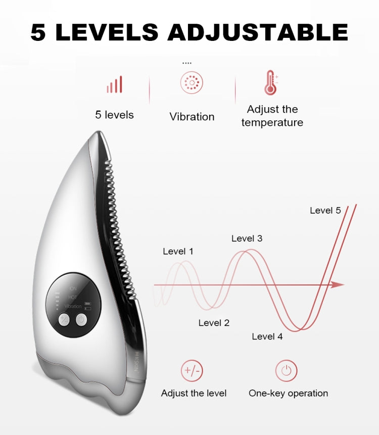 K-SKIN KD817 Facial Scratch Pad Dredge Meridian Soothing Fatigue Scraping Plate Electric Massager Soothing Stress USB Charging(Red) - free shipping - PMC TechLife - Order now!